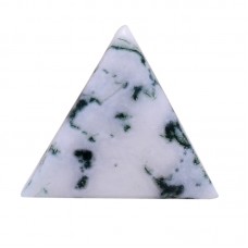 Moss agate 18x16mm triangle Cabochon 