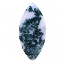 Moss agate 32x15mm marquise Cabochon 