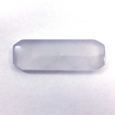 Natural chalcedony 45x15mm octagon cabochon flat 42.5 cts