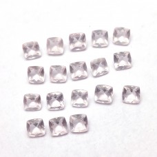 Natural Rose quartz 5mm Cushion facet 0.51 cts
