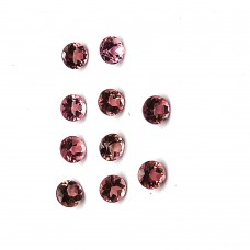 Pink Tourmaline 3.5mm round Cut 0.18 cts