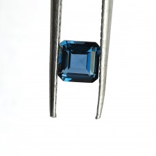 Natural London Blue Topaz 4.7mm asscher cut 0.63 cts
