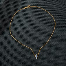 Rainbow moonstone oval silver gold plated minimalist necklace 